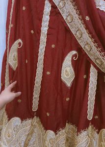 Wedding Heavy Bridal Lehnga - Maroon Color