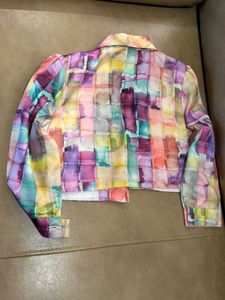 Watercolor Plaid Button-Down Shirt