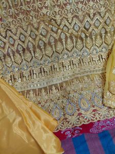 Elegant Embroidered Ethnic Fabric UNSTICH  NO USED