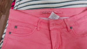 Pink Denim Shorts