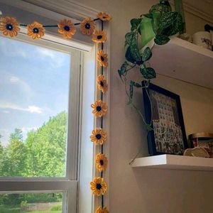 Crochet Flower Garland Curtain Dipawali Decoration