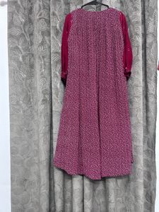 Maroon Floral Kurta