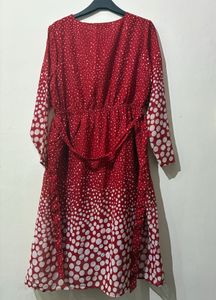Chic Red Polka Dot Dress