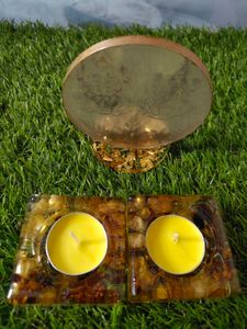 Resin Art Diwali Showpiece Pc 2 Beautiful Candles