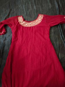 Handworked Grape Colour Dress