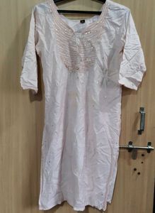 Blush Pink Embellished Kurti