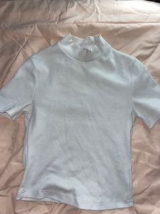 Ribbed White Crop Top