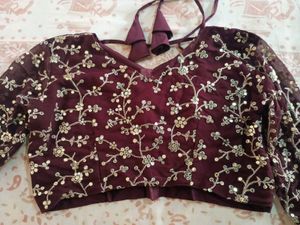 Wedding Wear Marron Lehanga Choli