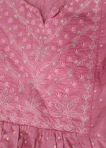 Pink Embroidery Kurta