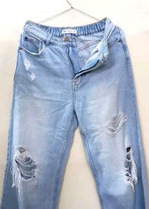Distressed Light Wash Jeans