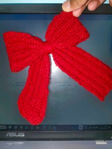 Handmade Knitted Red Bag Charm