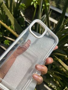 white transparent iphone 14 plus cover
