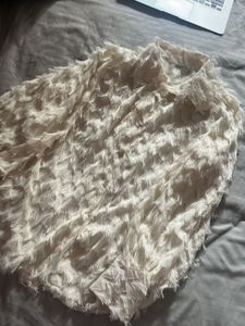 Pretty Fur Detail Shirt From Urbanic