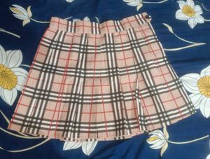 Plaid Pleated Mini Skirt
