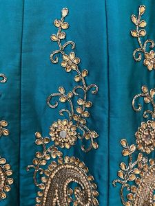 Elegant Teal Ethnic Gown