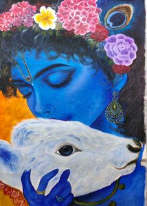 Krishna Ji Canvas Painting