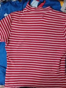 Red striped top