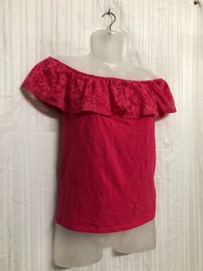 Piaza Itslia Pink Off Shoulder Top