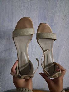 Gold Ankle Strap Heels