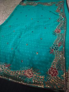 Designer Saree With Stiched Blouse