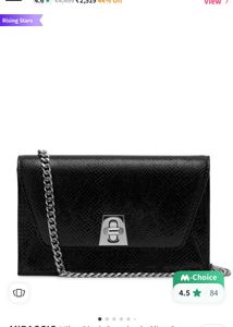miraggio black sling bag
