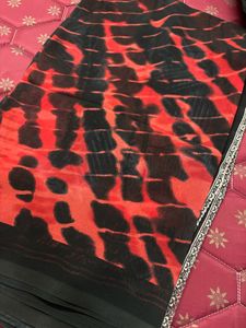 Red &amp; Black NEW SAREE