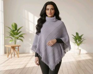 Elegant Knitted Poncho