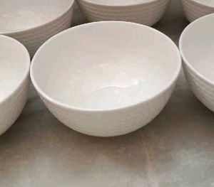 White Ceramic Snack Bowls (Set of 2)