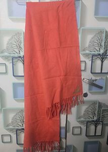 Coral Fringe Scarf