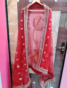 Bridal Velvet Lehanga Set With Diamond Work