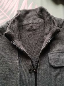 Stylish Gray Knit Jacket