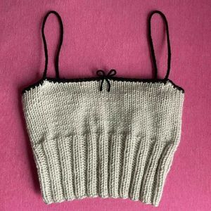 Crocheted Tie Tank Top