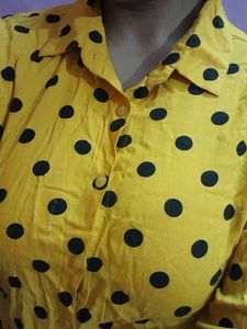 Vintage Polka Dot Button-Down