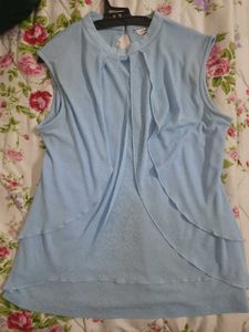 Sky Blue Layered Top L