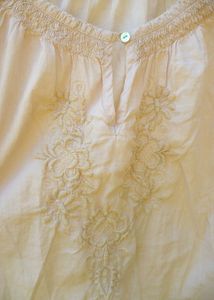 H&amp;M Embroidered Beige Top