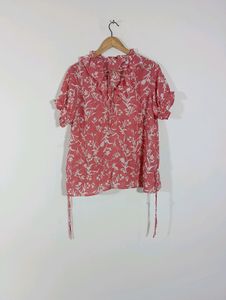 Pink Printed Casual Top (Women)