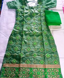 Tailor Made Churidar With Dupatta