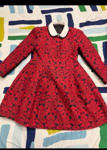 Red &amp; Black Fit &amp; Flare Dress