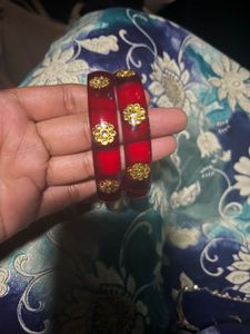 Red  plastic  bangles