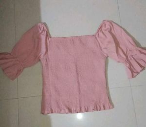 Pink Off-Shoulder Top