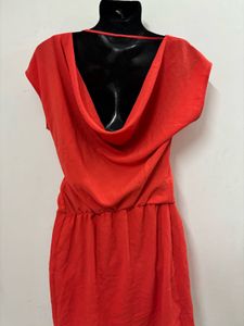 Women Bacj Cowl Neck Dress