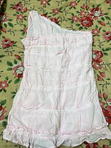 Zudio One Shoulder Pink Mini Dress