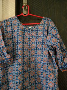 Printed Blue Kurta