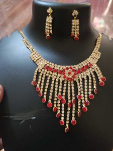 new Red & White Jewelry Set
