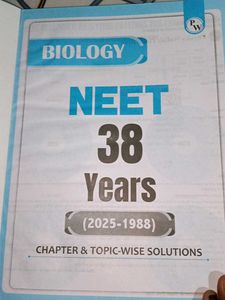 NEET Biology 38 Years Solved Questions