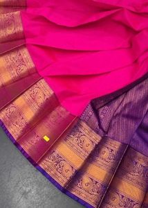 Elegant rose 🌹 &amp; Gold Saree