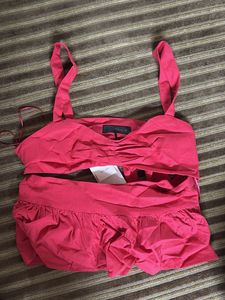 Pink cut-out Top