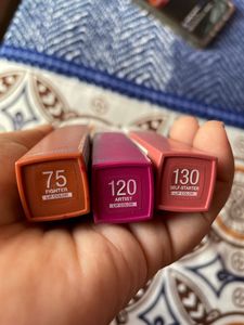 Maybelline Superstay Matte Ink Set Of 3-Fighter, Artist,self Starter