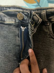 Acid Wash Denim Mini Skirt