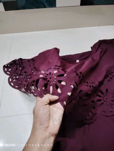 Elegant Burgundy Dress
